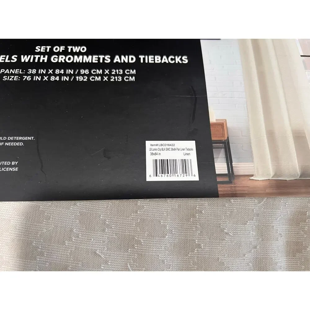 LUCKY BRAND SET OF TWO GROMMETS AND TIEBACKS CREAM NWT Beige